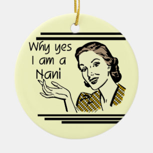 Retro Nani T - Shirts und Geschenke Keramikornament
