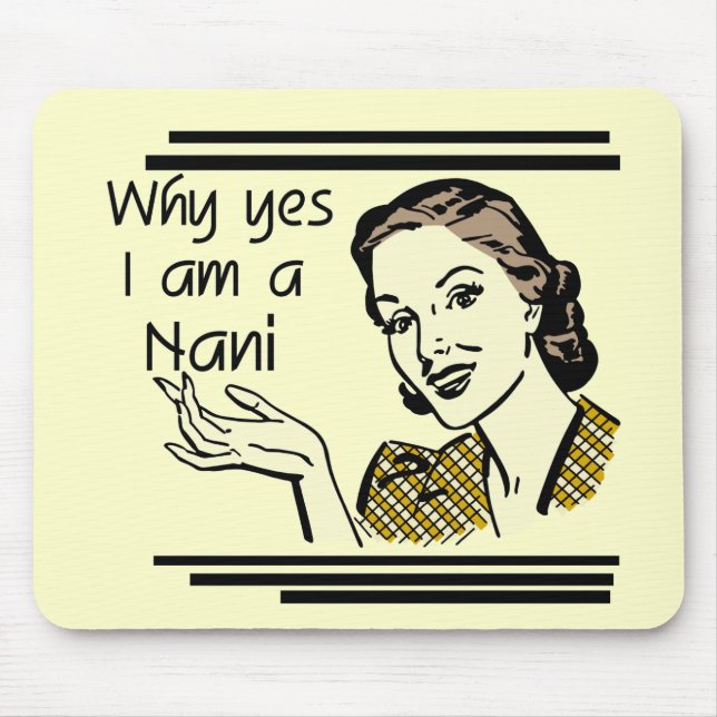 Retro Nani T - Shirts und Geschenke Mousepad (Vorne)