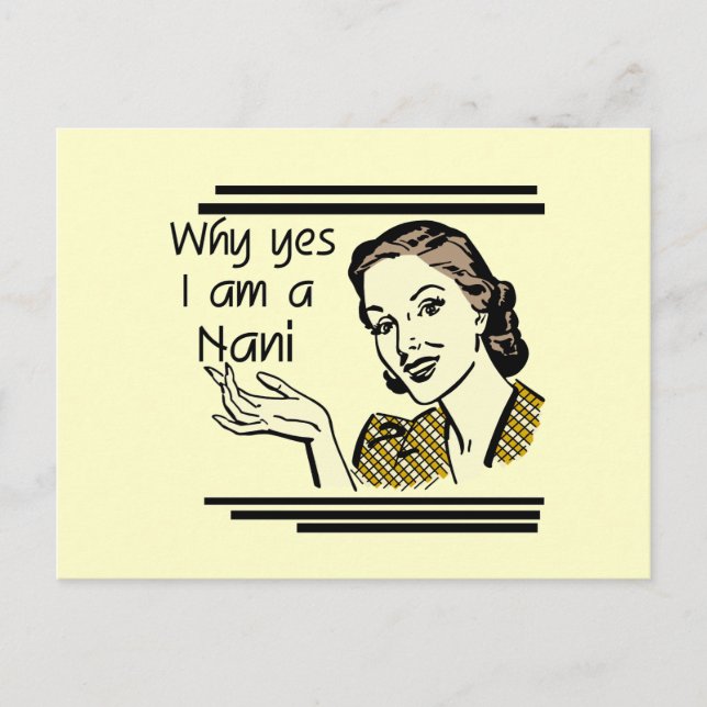 Retro Nani T - Shirts und Geschenke Postkarte (Vorderseite)