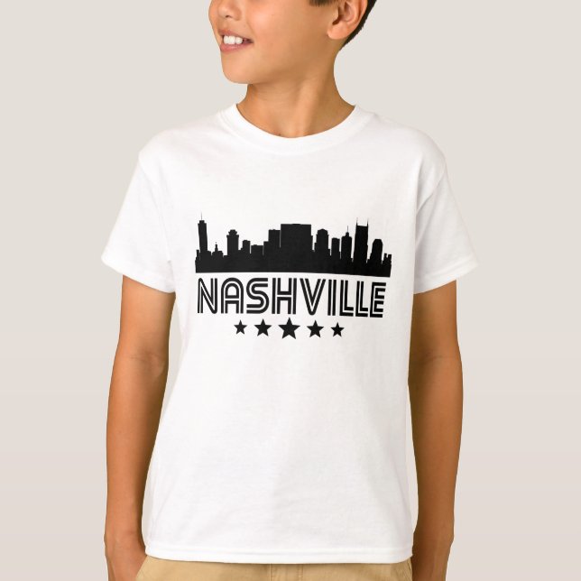 Retro Nashville-Skyline T-Shirt (Vorderseite)