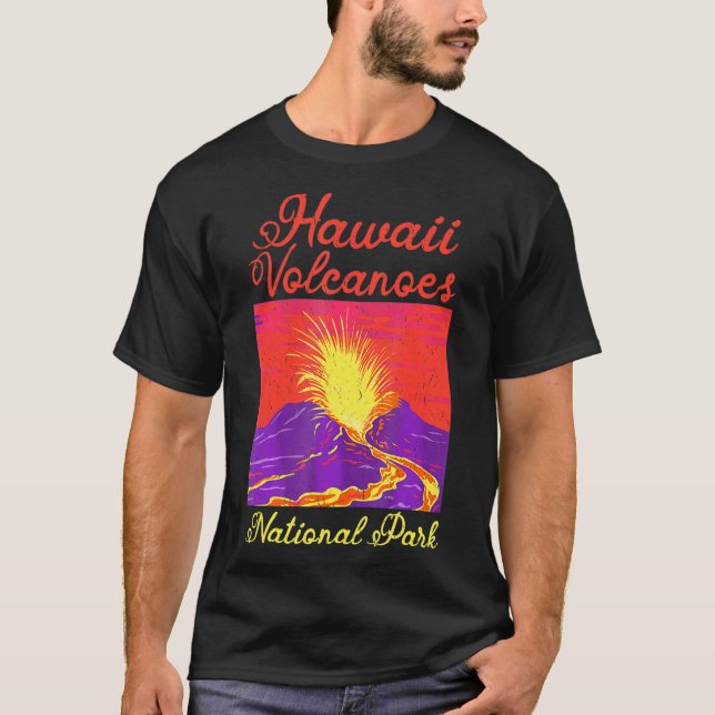 Retro National Park Tshirt Hawaii Volcanoes Nation (Vorderseite)