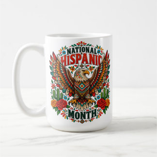 Retro Nationaler Hispanischer Monat Vintage Adler Kaffeetasse