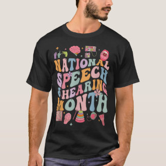 Retro Nationaler Monat des Hörens und Sprechens Sl T-Shirt