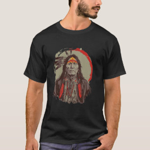Retro Native American Kopfschmuck Stolz und Tradit T-Shirt