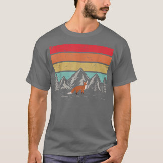 Retro Naturegebirge Tierwald T-Shirt