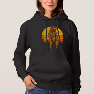 Retro Naturellwald Tierbraun Bär 1 Hoodie