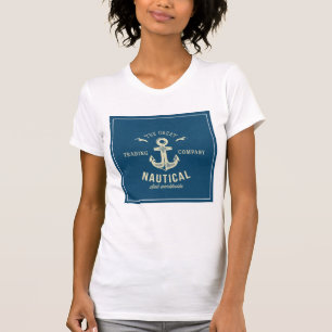 Retro nautischlogo T-Shirt
