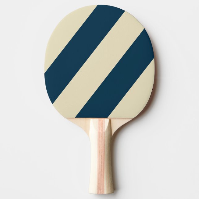 Retro Navy Fade Drei fette Streifen Tischtennis Schläger (Vorderseite)