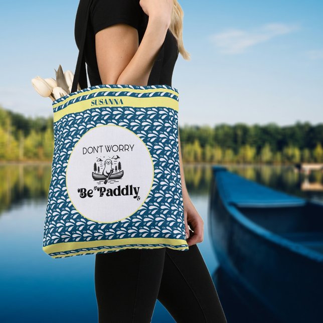 Retro Navy Water Pattern Canoe Otter Individuelle  (Von Creator hochgeladen)