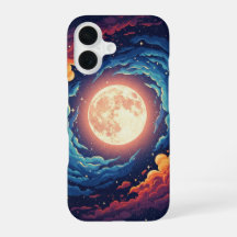 Retro Nebula Moon