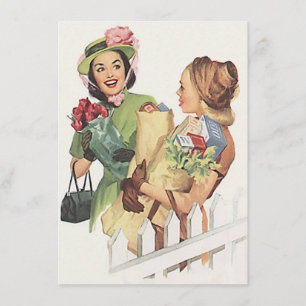 Retro Neighborhood Besuchen Sie die Sozialpartner Einladung