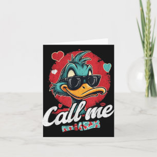 Retro nennen mich Valentines Ente Jagd Frauen Karte