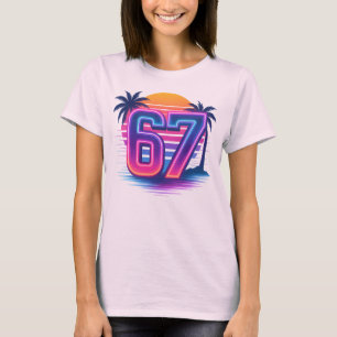 Retro Neon 67 Ästhetik T-Shirt