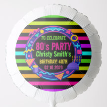 Retro Neon 80s Birthday adult Party