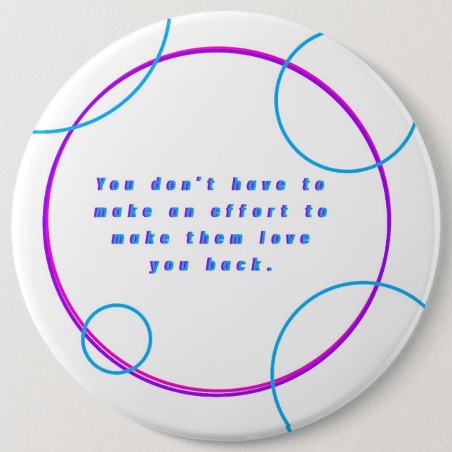 Retro-Neon-Ästhetik-Herzschmerz-Zitat-Button⁠ Button (Vorderseite)