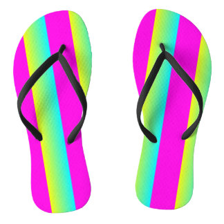 Retro Neon Blend Flip Flops