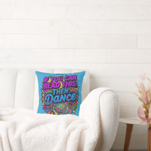 Retro-Neon-Disco-Kugel-Tanzparty-Grafikdesign Kissen