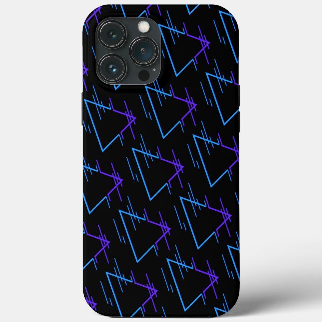 Retro Neon Geometric Muster 2 Case-Mate iPhone Hülle (Rückseite)