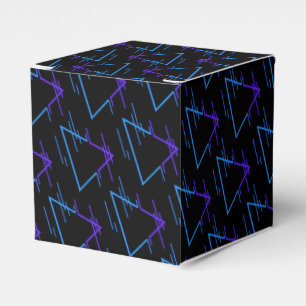Retro Neon Geometric Muster 2 Cube Geschenkschachtel