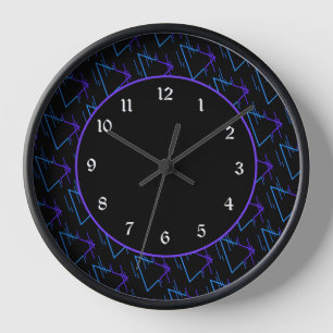 Retro Neon Geometric Muster 2 Uhr