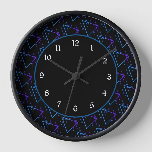 Retro Neon Geometric Muster 2 Uhr (Vorderseite)