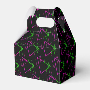 Retro Neon Geometric Muster Gable Geschenkschachtel