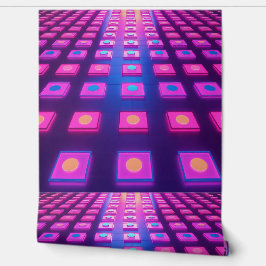 Retro Neon Glow Disco Dance Floor | Peel and Stick Tapete