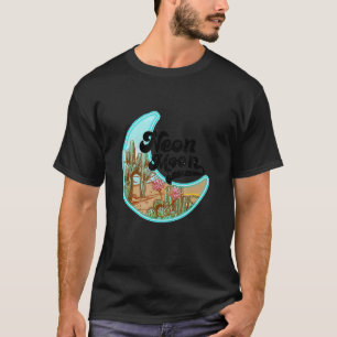 Retro Neon Mond 90er Country Music Festival Cowgir T-Shirt