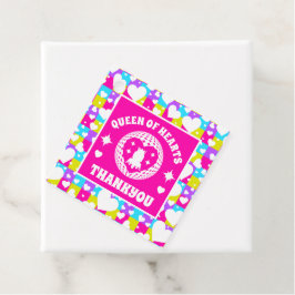 Retro Neon Queen of Hearts Geburtstag Geschenkanhänger