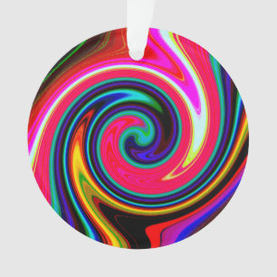 Retro Neon Rot drehen Ornament