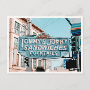 Retro-Neon-Schild San Francisco Geary Blvd Postkarte