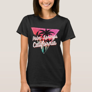 Retro Neon Sunset Palm Trees Palm Springs T-Shirt