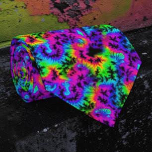Retro-Neon-Tie-Dye-Halstuch Krawatte