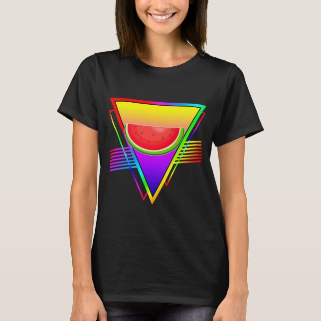 Retro Neon Watermelon T-Shirt (Vorderseite)