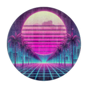 Retro, Neonmoon/Palmen im 80er Schneidebrett