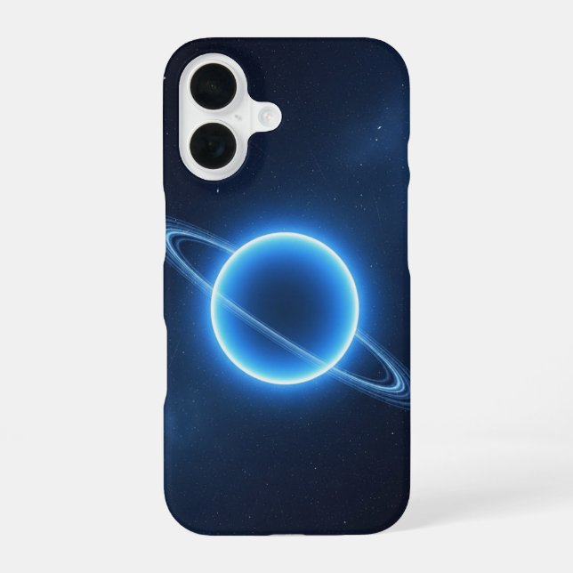 Retro Neptun-Glanz iPhone 16 Hülle (Rückseite)