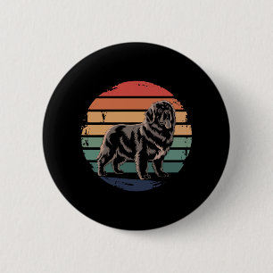 Retro Neufundland Vintager Hund Lover Geschenke fü Button