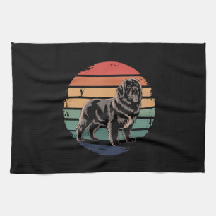 Retro Neufundland Vintager Hund Lover Geschenke fü Geschirrtuch
