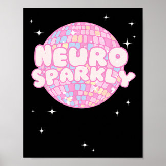 Retro Neurodivergente Neurosparkle Autismus-Spektr Poster