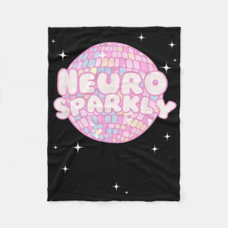 Retro Neurodivergente Neurosparkly Autismus-Spektr Fleecedecke