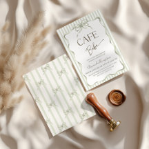 Retro Neutral Bow Cafe Bebe Coffee Baby Shower