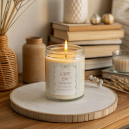 Retro Neutral Bow Cafe Bebe Coffee Baby Shower Quadratischer Aufkleber