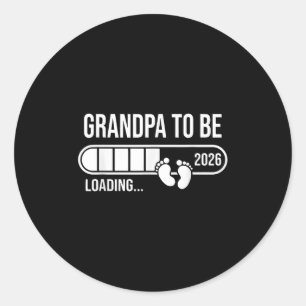 Retro New Dad Est 2026 Vatertag Opa zu 20 Runder Aufkleber