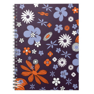 Retro New Design Floral Indie Blume Zeichnend Aest Notizblock