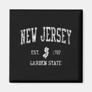 Retro New Jersey Nj Vintage-Sportdesign Magnet