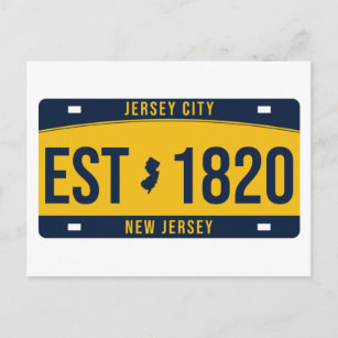  Retro New Jersey Staat License Plate Souvenir Postkarte