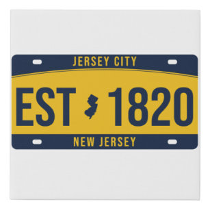 Retro New Jersey Staat Lizenzplatz Souvenir Künstlicher Leinwanddruck