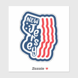 Retro New Jersey State Flag Aufkleber
