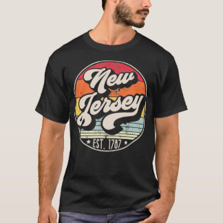 Retro New Jersey Zuhause Staat NJ Cool 70er Style  T-Shirt