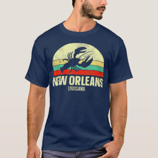 Retro New Orleans Crawfish Vintage Seafood Boil T-Shirt